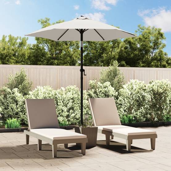 Parasol - parasol de jardin - parasol d'extérieur Blanc sable 200x224 cm Aluminium - MEUBLE PRO - Image 2