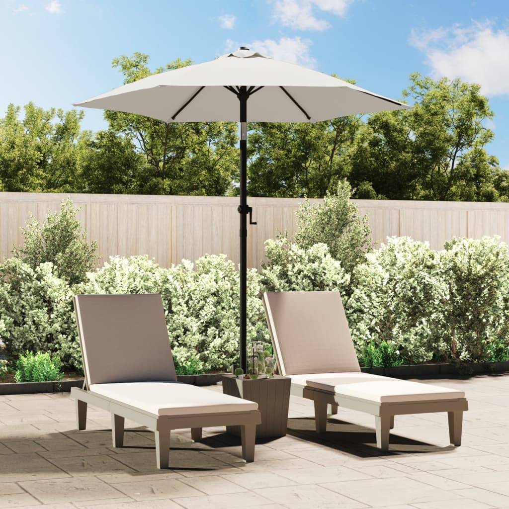 Parasol - parasol de jardin - parasol d'extérieur Blanc sable 200x224 cm Aluminium - MEUBLE PRO - Image 2