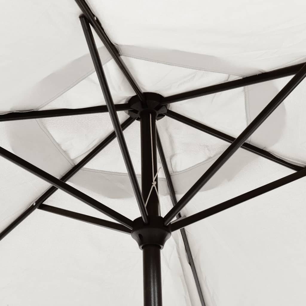 Parasol - parasol de jardin - parasol d'extérieur Blanc sable 200x224 cm Aluminium - MEUBLE PRO - Image 5