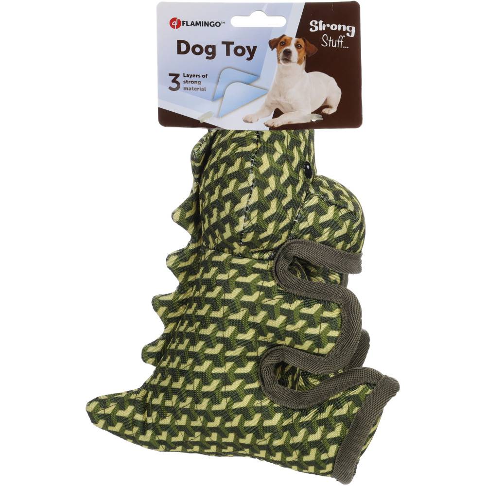 Animallparadise - animallparadise - Jouet Strong Stuff Dino vert 23 cm. pour chien. - Image 2