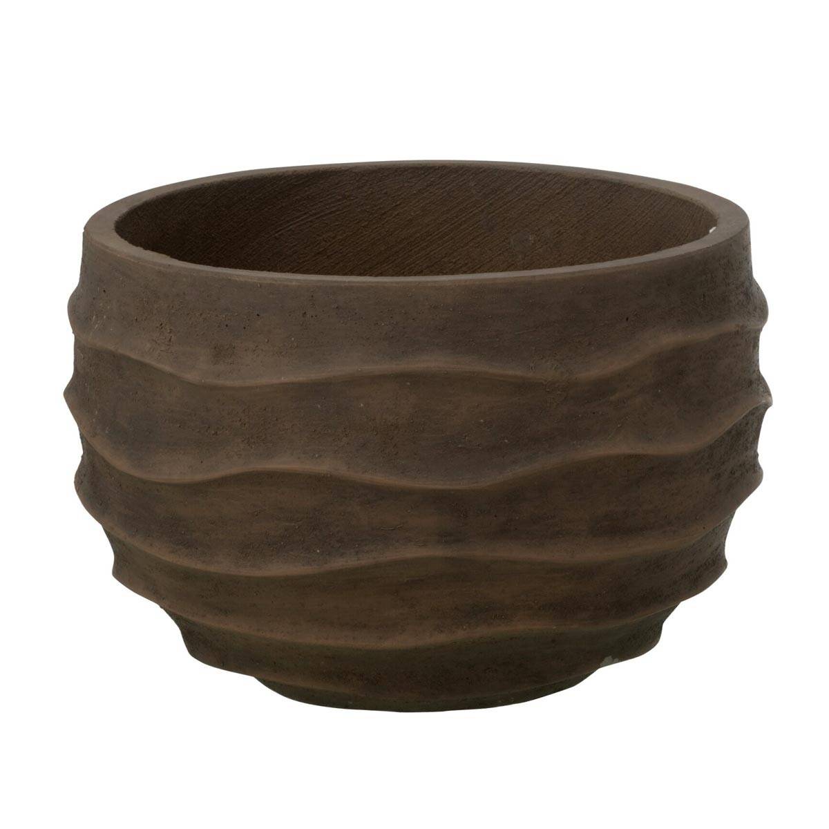 J-Line - Cache-Pot Déco en Ciment "Roca" 38cm Marron - Image 1