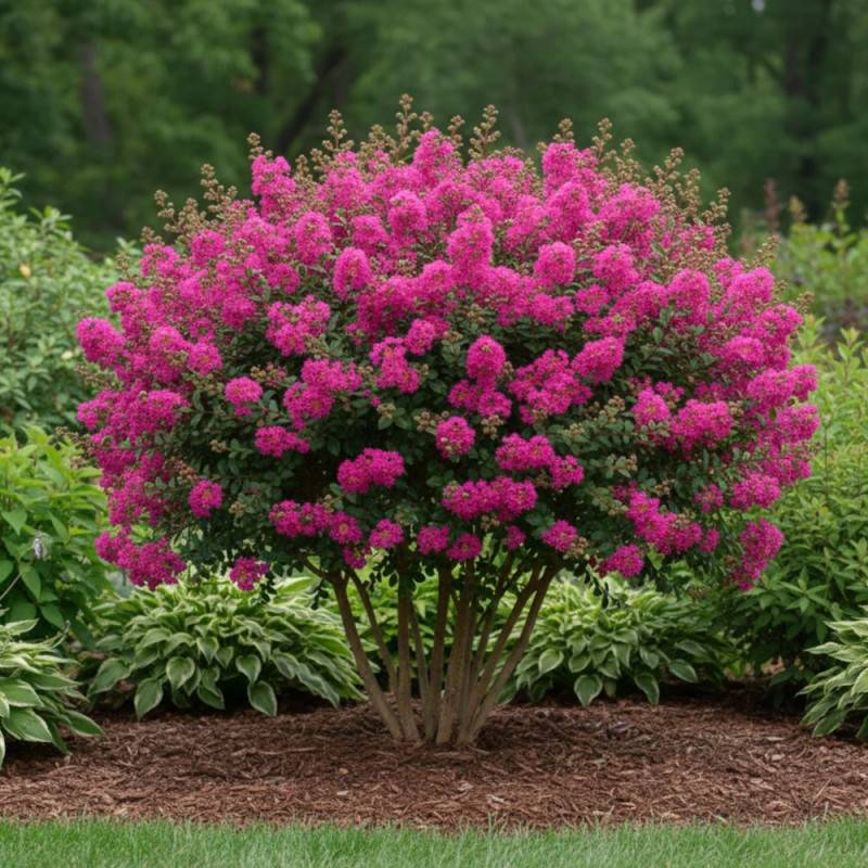 Lilas des Indes Petit´ Canaille® Rose, Lagerstroemia à fleurs Rose/ - feuillage Caduc - Pot de 3L - Touffe - Image 3