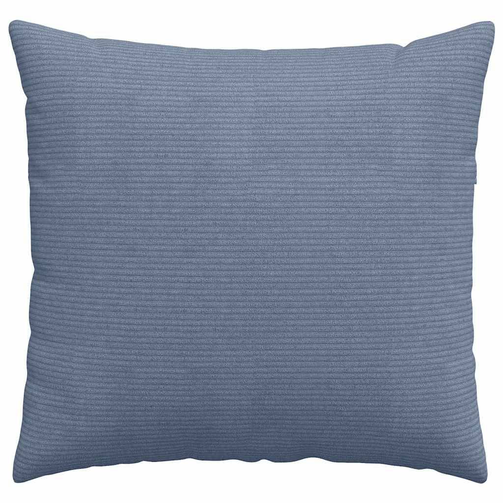 Paire de Coussins Décoratifs Velours Côtelé pour Chambre Salon Housse Lavable Bleu 50x50 cm – ComfortXL Outdoor Living - Image 6