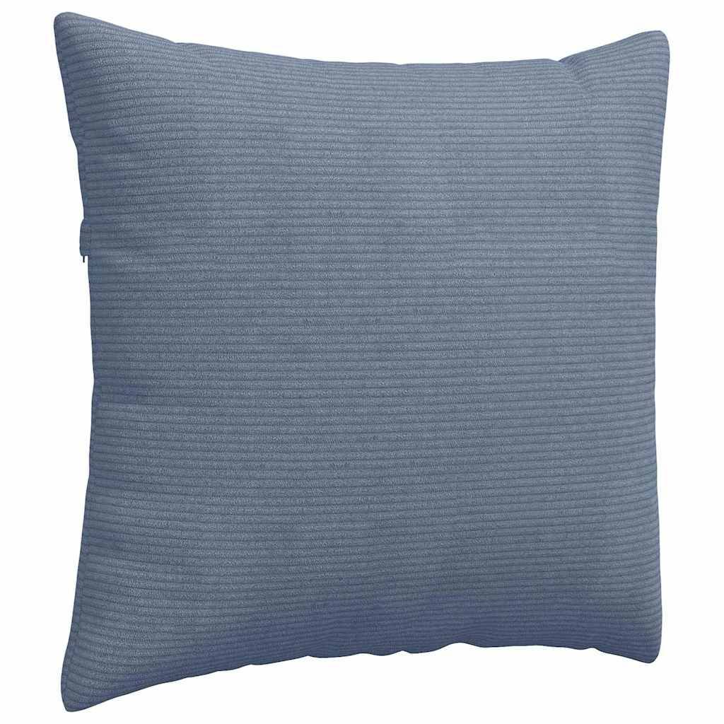 Paire de Coussins Décoratifs Velours Côtelé pour Chambre Salon Housse Lavable Bleu 50x50 cm – ComfortXL Outdoor Living - Image 5
