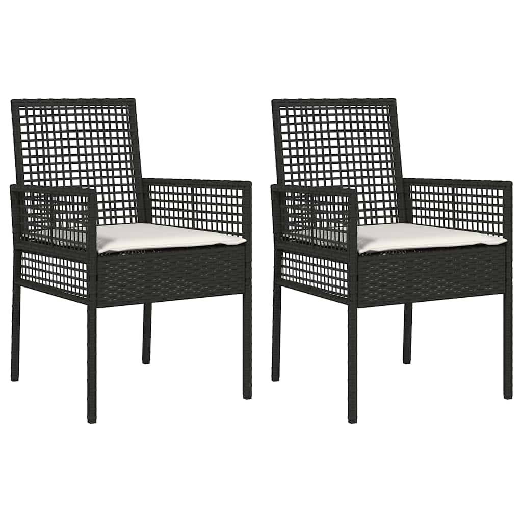 PANGIVO - Chaise de jardin polyrotin noir 55 x 53 x 85 cm (2 pcs) - PANGIVO - Image 2