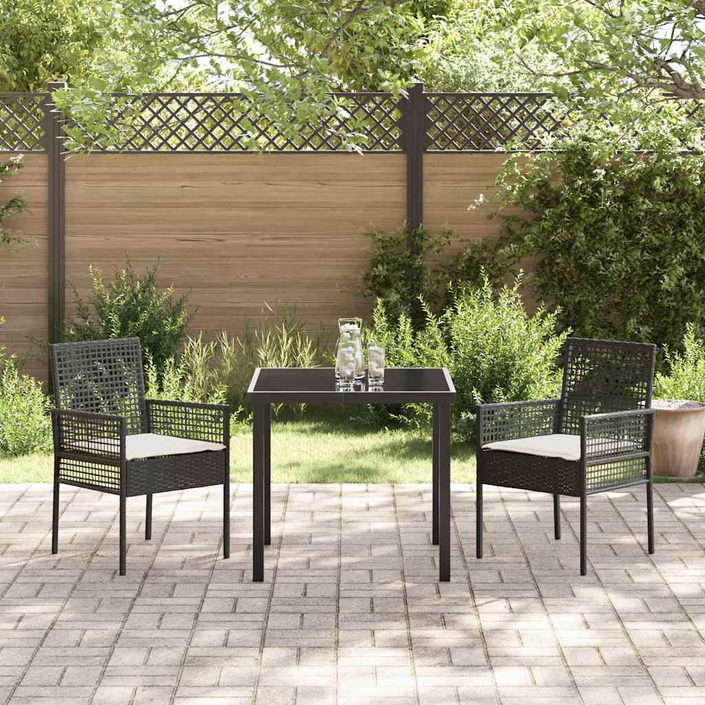 PANGIVO - Chaise de jardin polyrotin noir 55 x 53 x 85 cm (2 pcs) - PANGIVO - Image 3