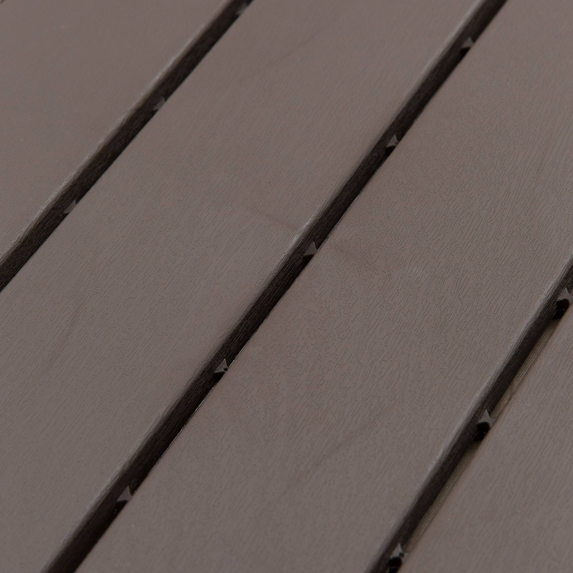 ComfortXL - Dalles de terrasse en polypropylène recyclé 30 x 30 cm marron lot de 9 clipsables pour balcon avec drainage - Image 9
