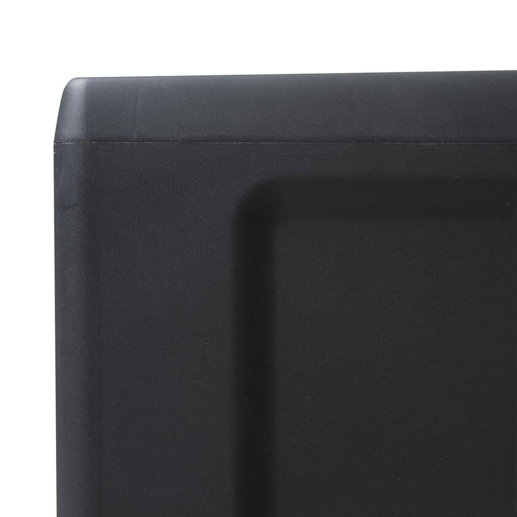 Armoire de jardin - Armoire d'extérieur - Armoire de rangement jardin avec 3 étagères Noir et gris - Image 7
