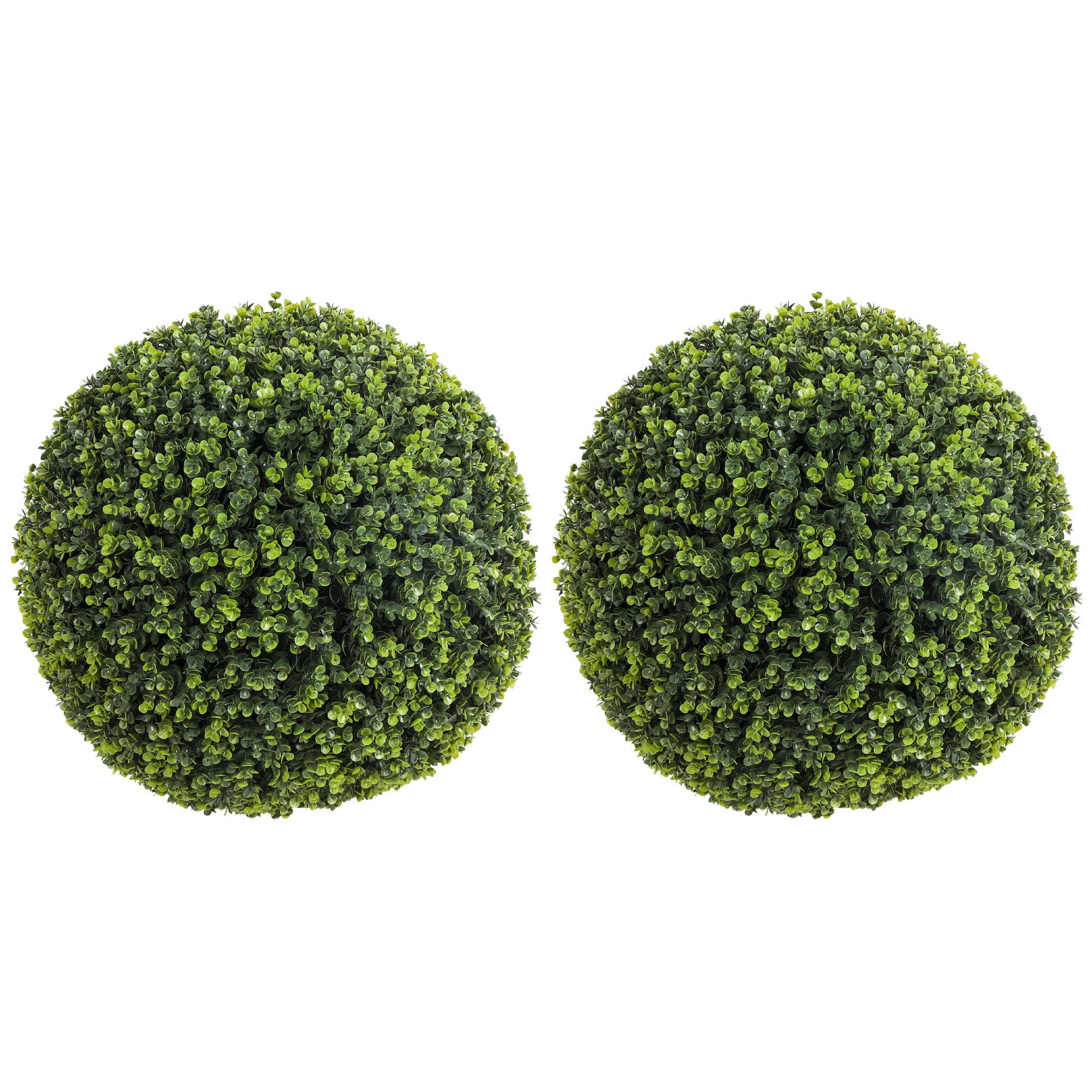 Sans Marque - Lot 2 boules d'eucalyptus 52cm, résistantes UV, 1086 feuilles, int./ext.