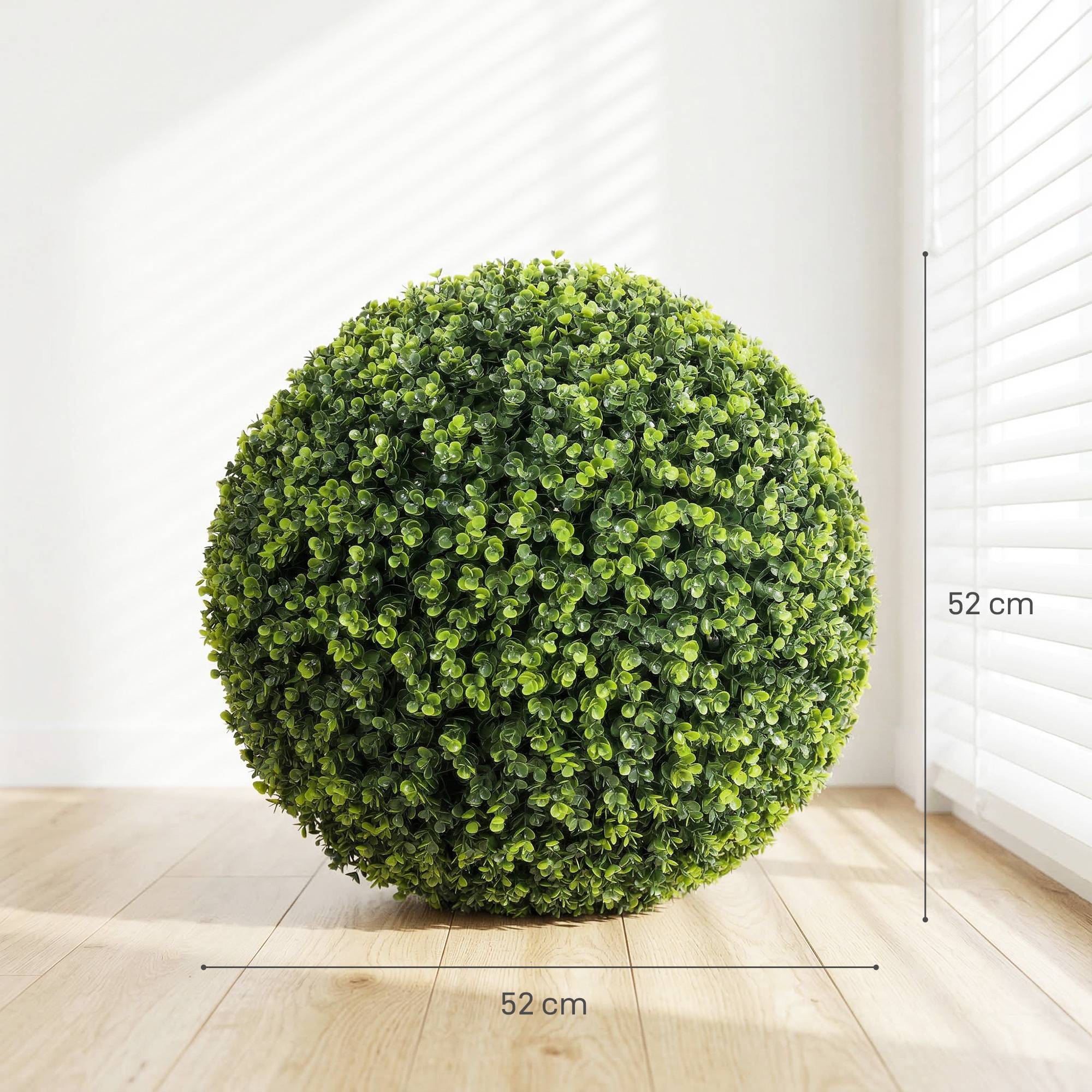 Sans Marque - Lot 2 boules d'eucalyptus 52cm, résistantes UV, 1086 feuilles, int./ext. - Image 5