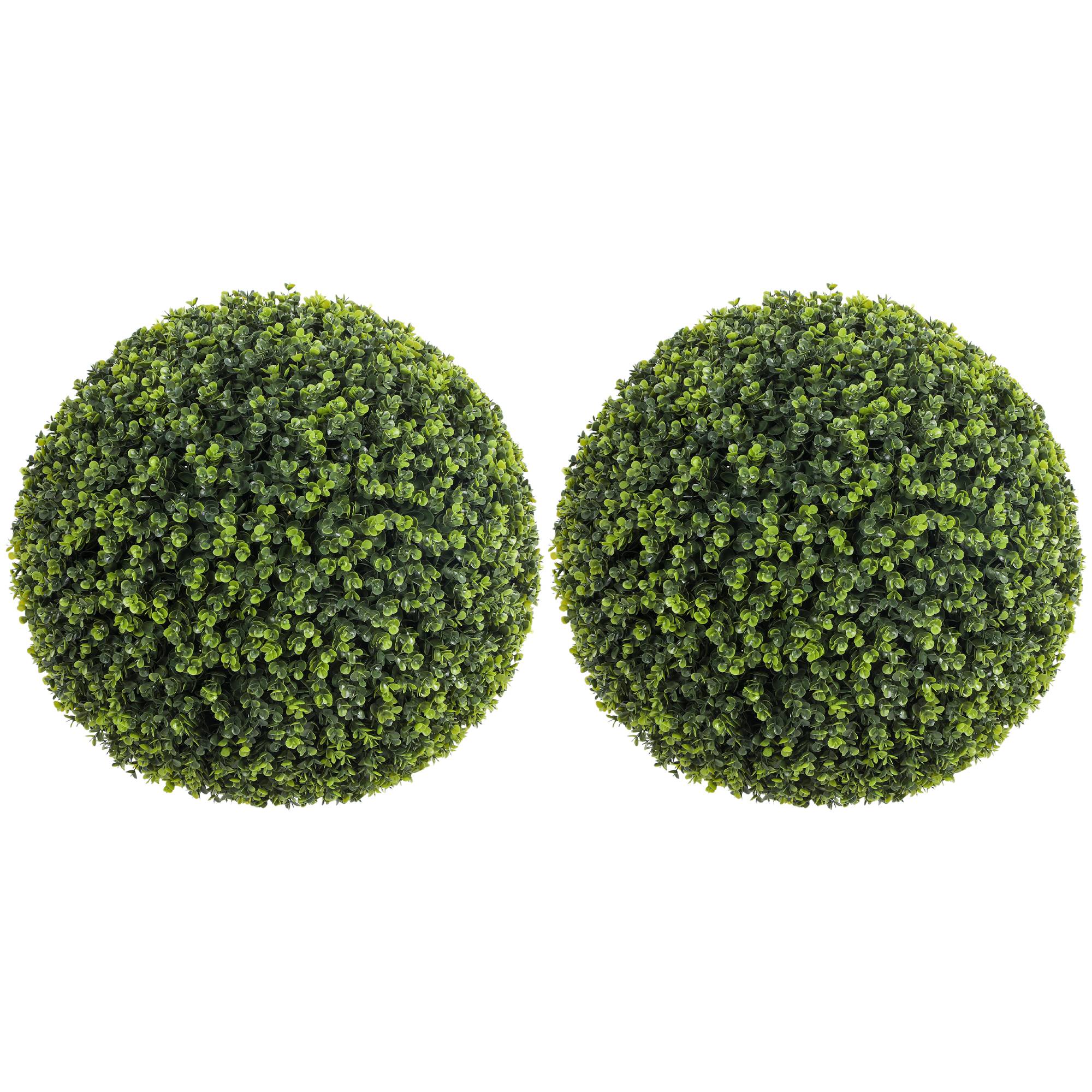Sans Marque - Lot 2 boules d'eucalyptus 52cm, résistantes UV, 1086 feuilles, int./ext. - Image 2