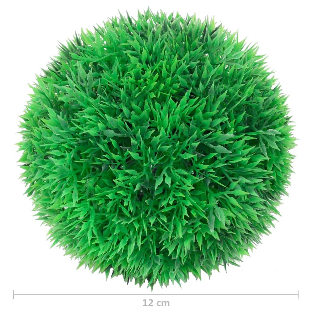 Boules de buis artificielles polyéthylène vert 12 x 12 x 12 cm - PANGIVO - Image 4