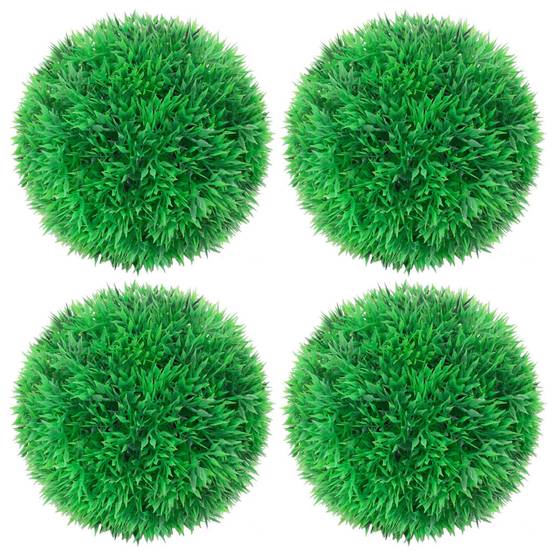 Boules de buis artificielles polyéthylène vert 12 x 12 x 12 cm - PANGIVO - Image 1