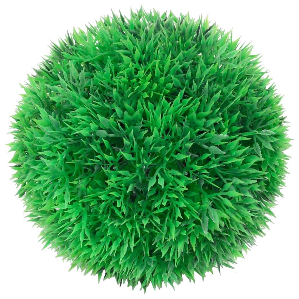 Boules de buis artificielles polyéthylène vert 12 x 12 x 12 cm - PANGIVO - Image 2