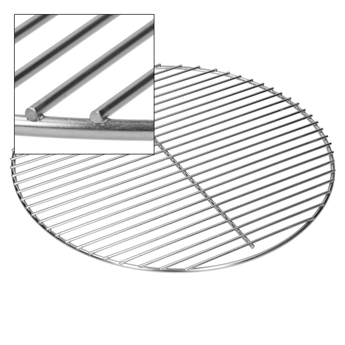Grille de Barbecue en Acier Inoxydable, Ronde, Ø 44,5 cm, avec Poignées Amovibles, Robuste & Inoxydable, Résistant aux Intempéries, Grille de Cuisson - Image 3