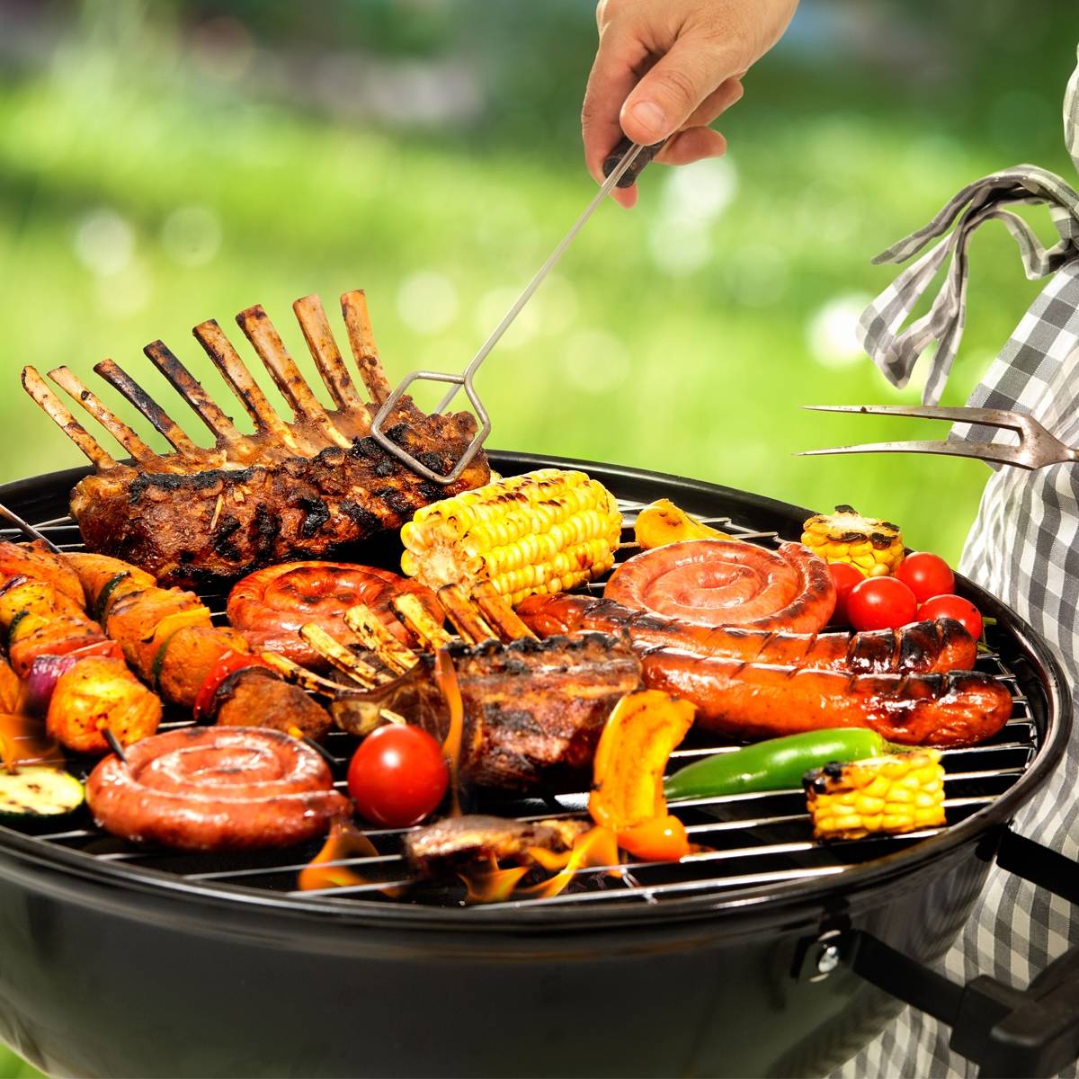 Grille de Barbecue en Acier Inoxydable, Ronde, Ø 44,5 cm, avec Poignées Amovibles, Robuste & Inoxydable, Résistant aux Intempéries, Grille de Cuisson - Image 7
