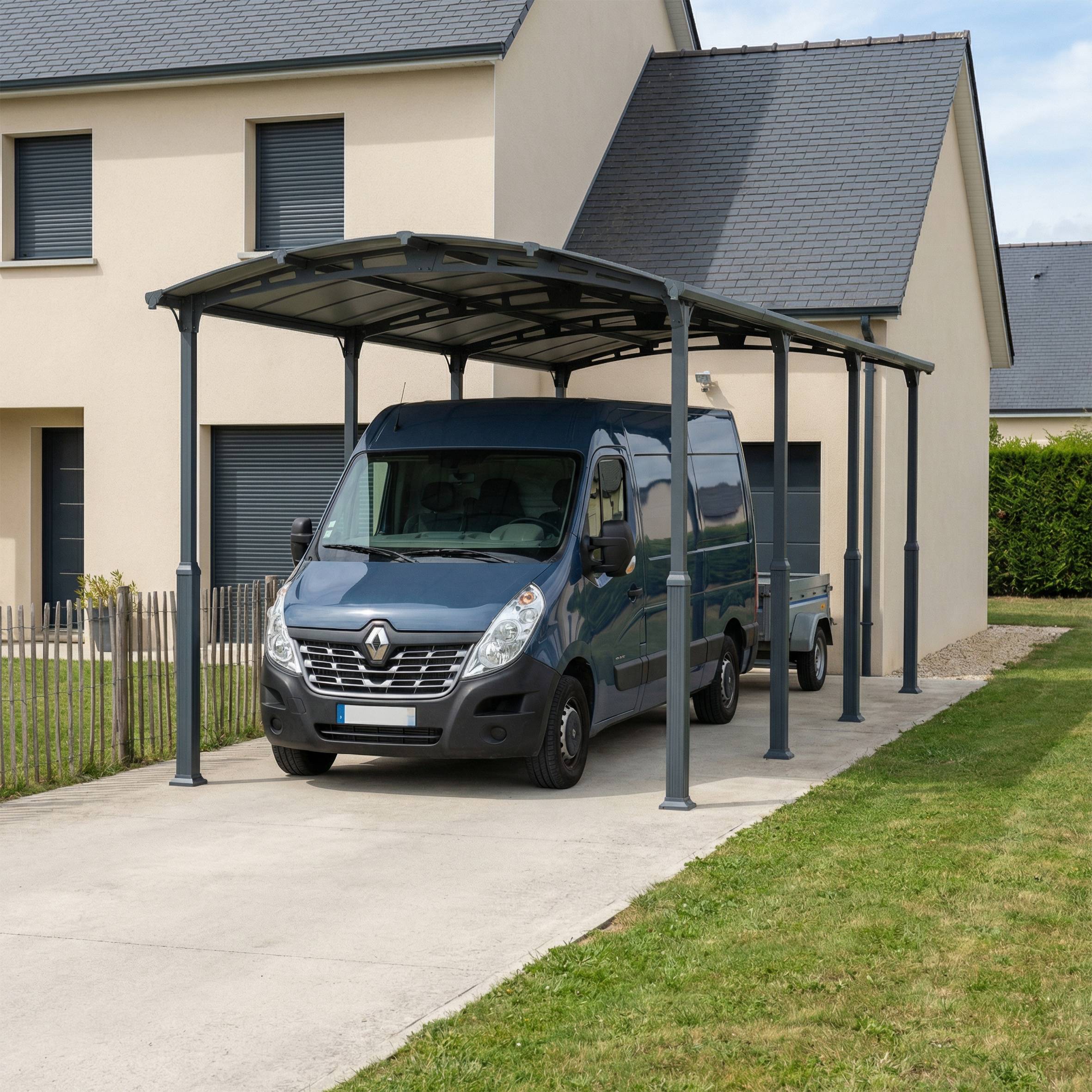 Canopia - Canopia Carport Camping-Car Alpine 8,63 x 3,52 m Gris - Image 2