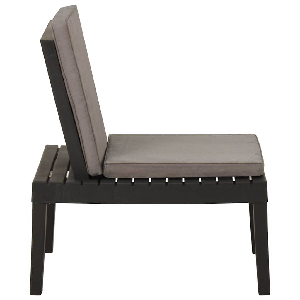 Vidaxl - Chaise de salon de jardin avec coussin Plastique Gris vidaXL 315847 - Image 5