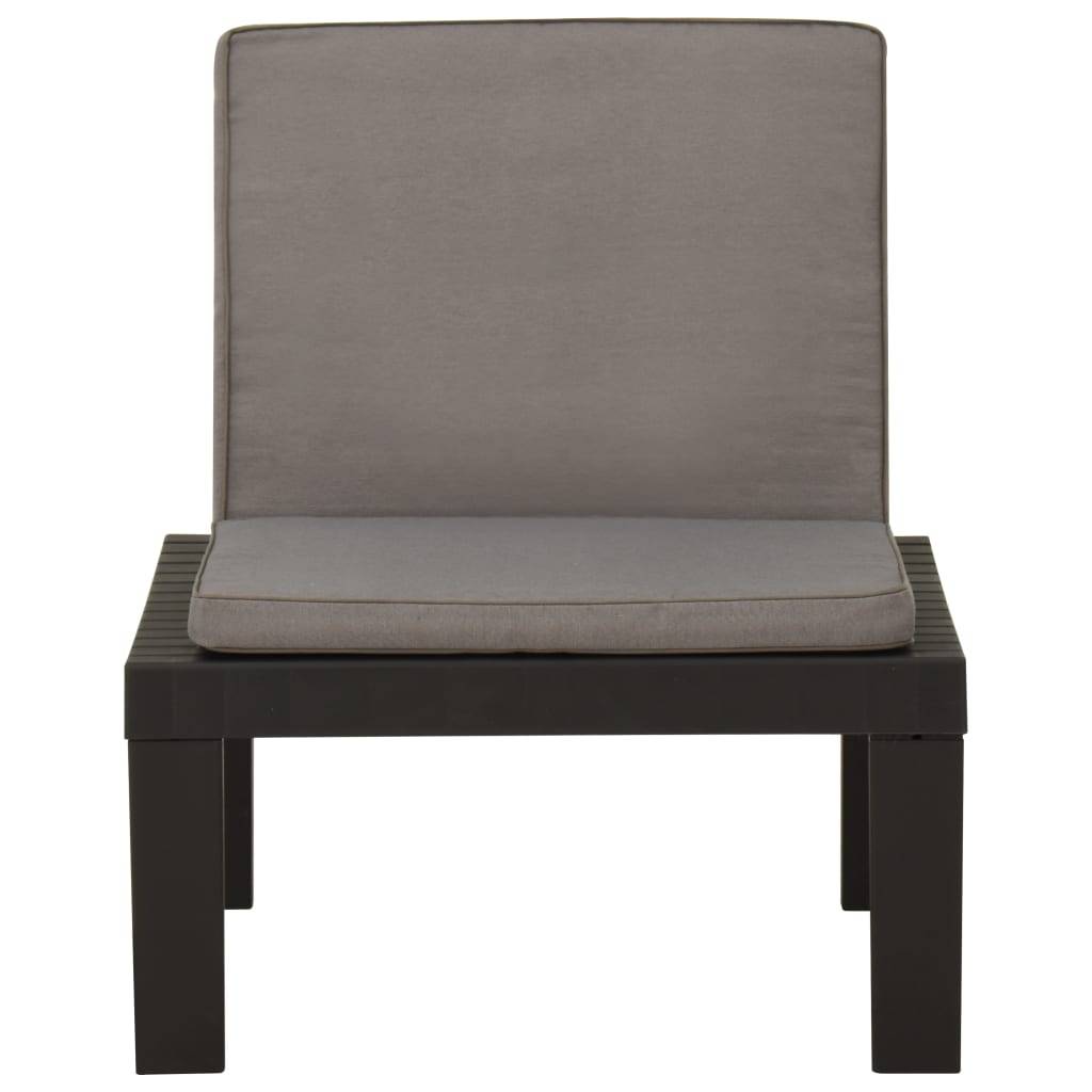 Vidaxl - Chaise de salon de jardin avec coussin Plastique Gris vidaXL 315847 - Image 2