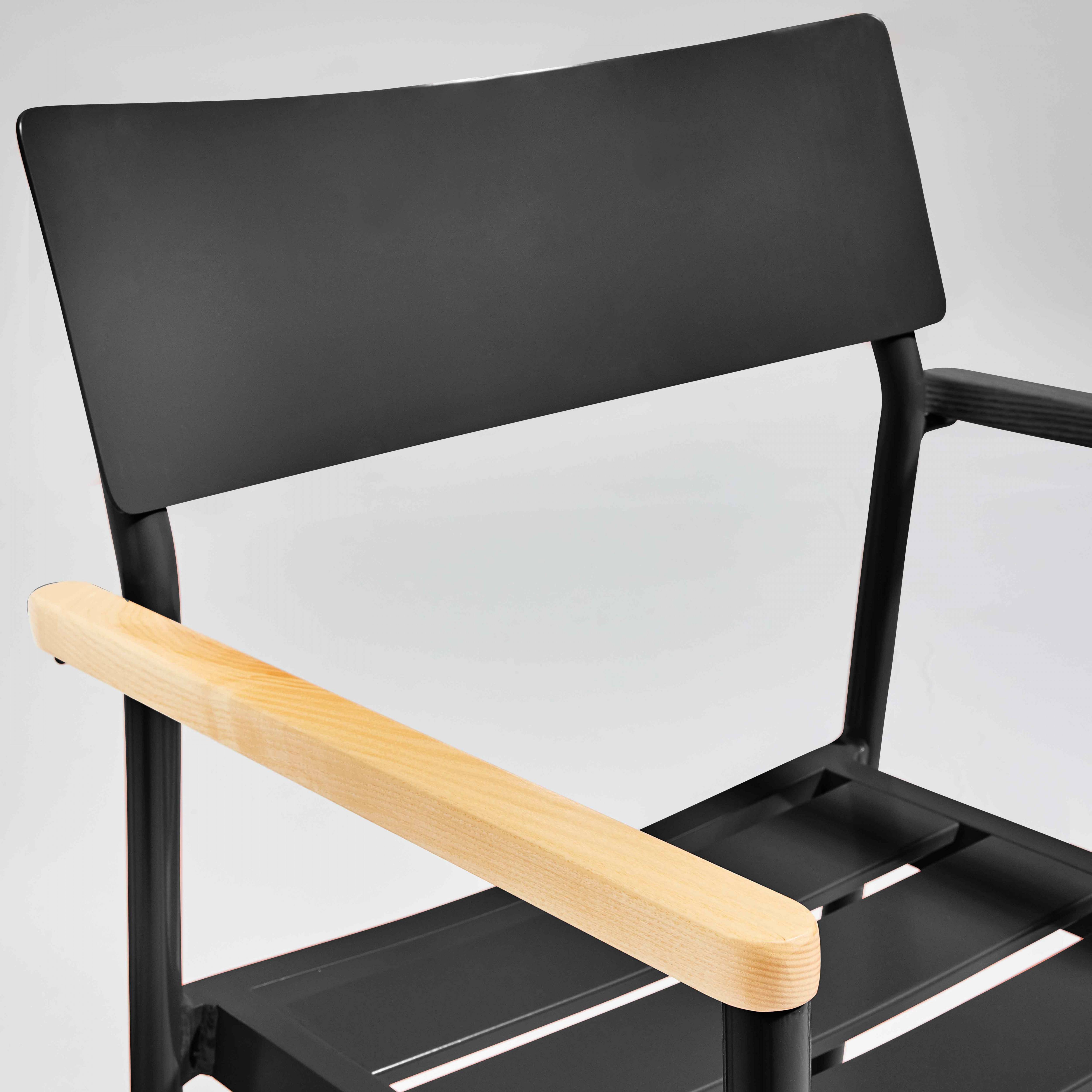 Oviala - Fauteuil de jardin en aluminium et bois noir
Leeds - Oviala - Image 5