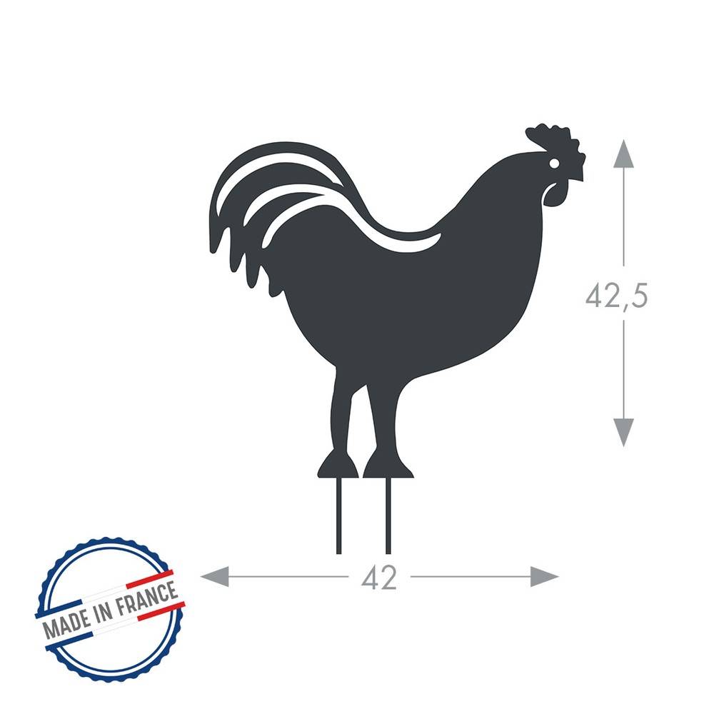Louis Moulin - Figurine à piquer Coq - 42,5x42 cm - anthracite Louis Moulin - Image 2