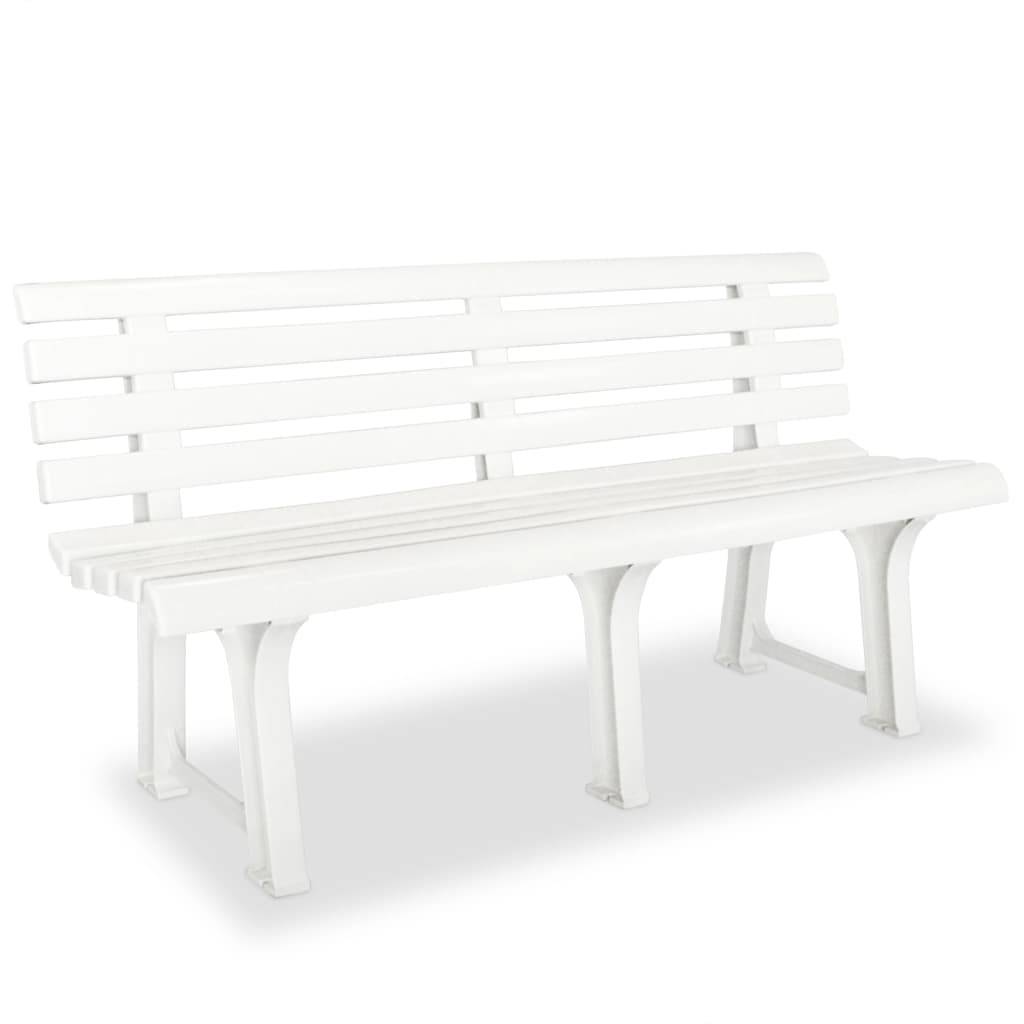 ComfortXL - Banc de Jardin Plastique Résistant aux Intempéries Facile Entretien Blanc 145 cm – ComfortXL Outdoor Living