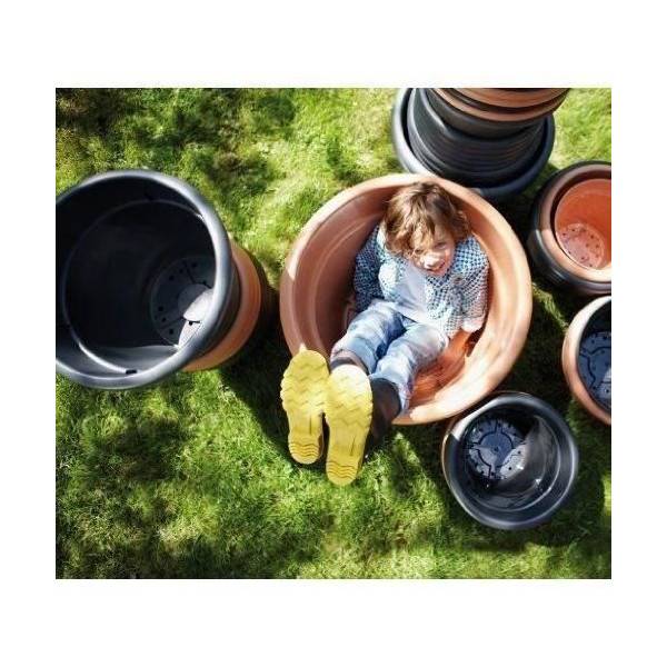 Elho - Elho Bac A Fleurs Green Basics Cilinder 55 - Noir - ø 54 X H 41 Cm - Extérieur - 100% Recyclé - Image 1