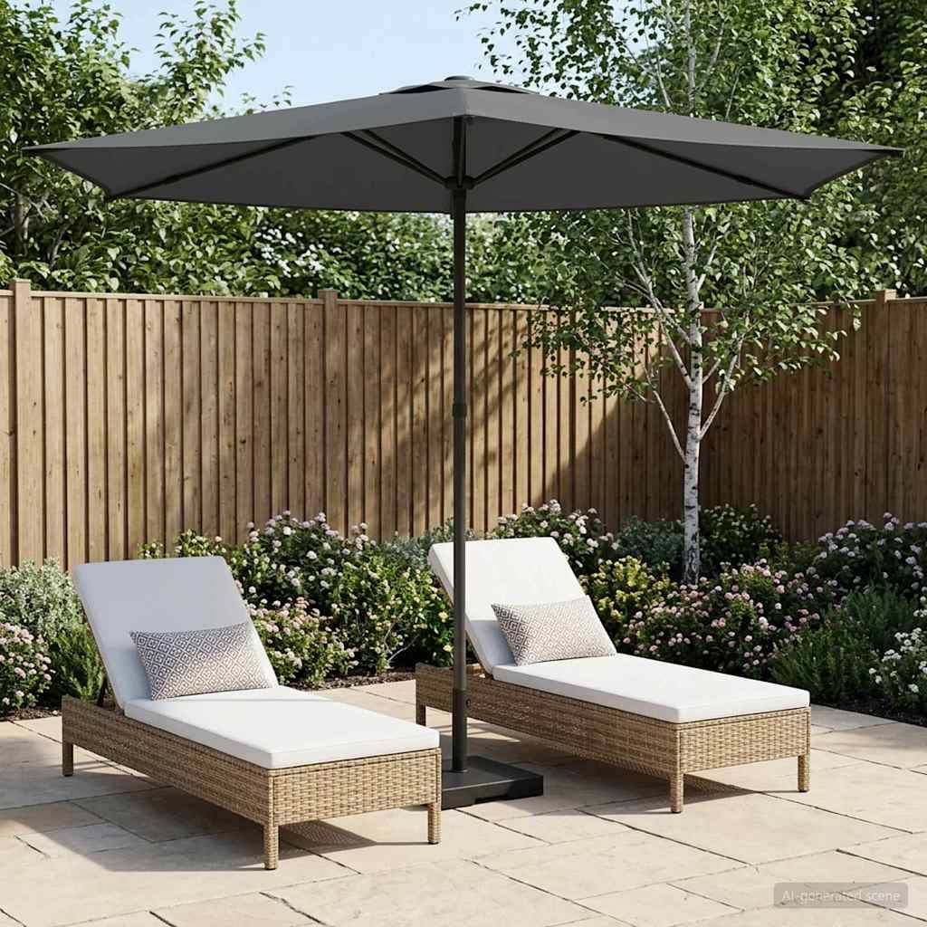 Parasol de jardin polyester et acier anthracite 269 x 269 x 223 cm - PANGIVO - Image 1
