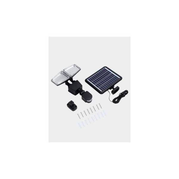 Projecteur solaire 2 tetes LED Douglas H23cm avec détecteur de mouvement - LUMI JARDIN - Image 2