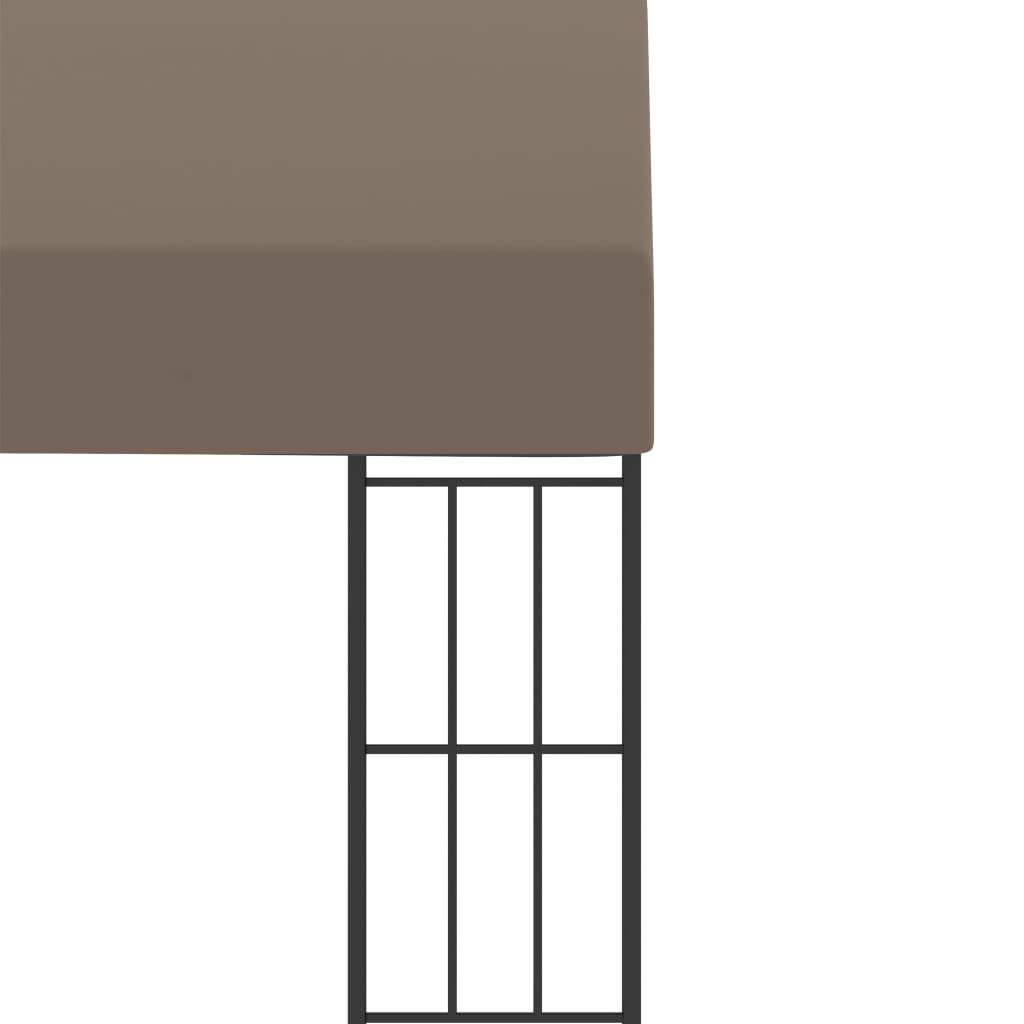 ComfortXL - Grande Tonnelle Murale Acier Pergola Adossée pour Jardin Terrasse Taupe 6x3 m – ComfortXL Outdoor Living - Image 5