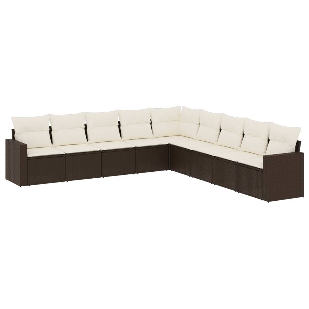 ComfortXL - Salon de jardin bas 9 places en Résine Tressée avec Rangement Intégré pour Terrasse Marron – ComfortXL Outdoor Living - Image 2