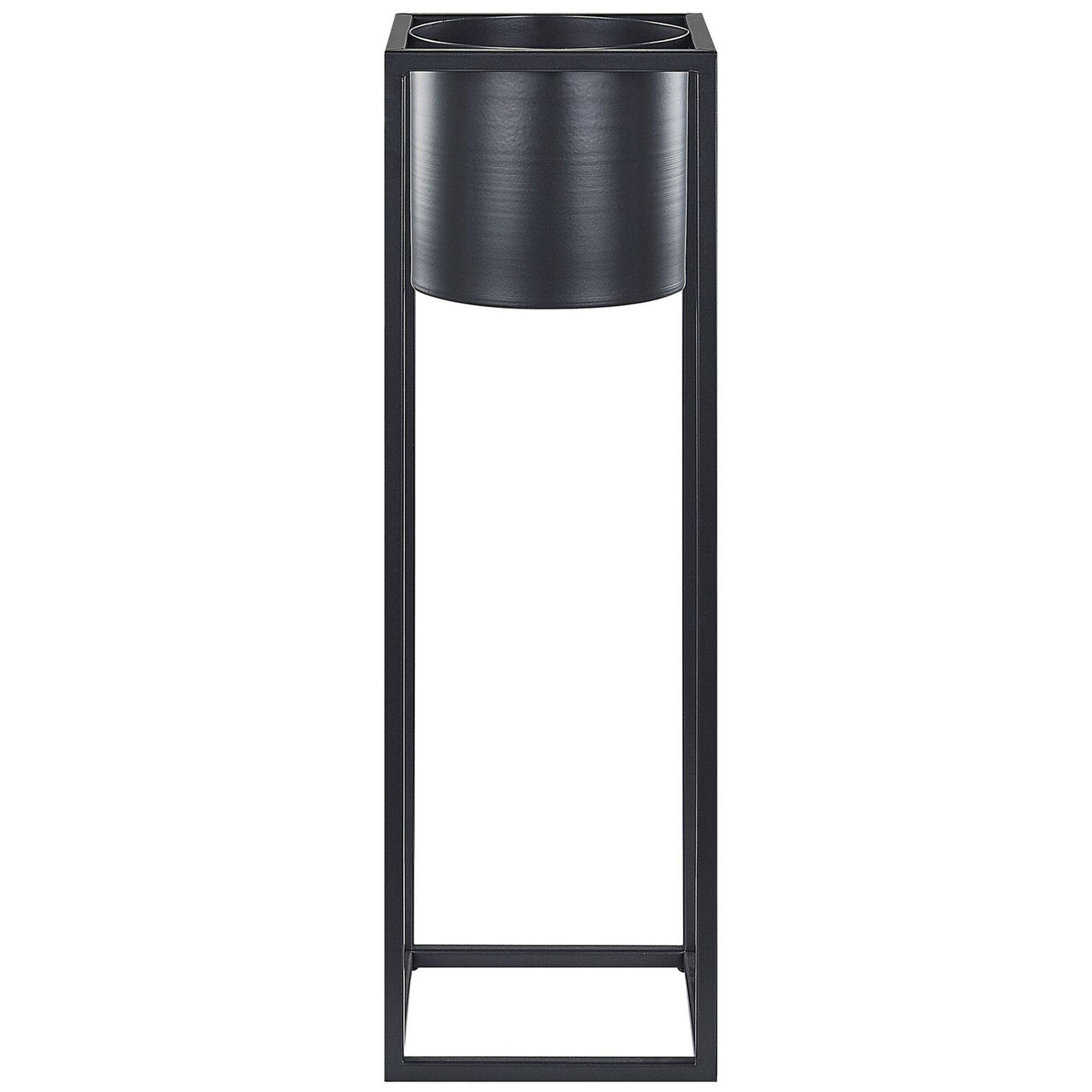 Cache-pot d'extérieur Métal Noir IDRA - Beliani - Image 1