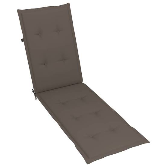 Chaise longue | Transat | Bain de soleil d'extérieur repose-pied et coussin Acacia solide - Image 7
