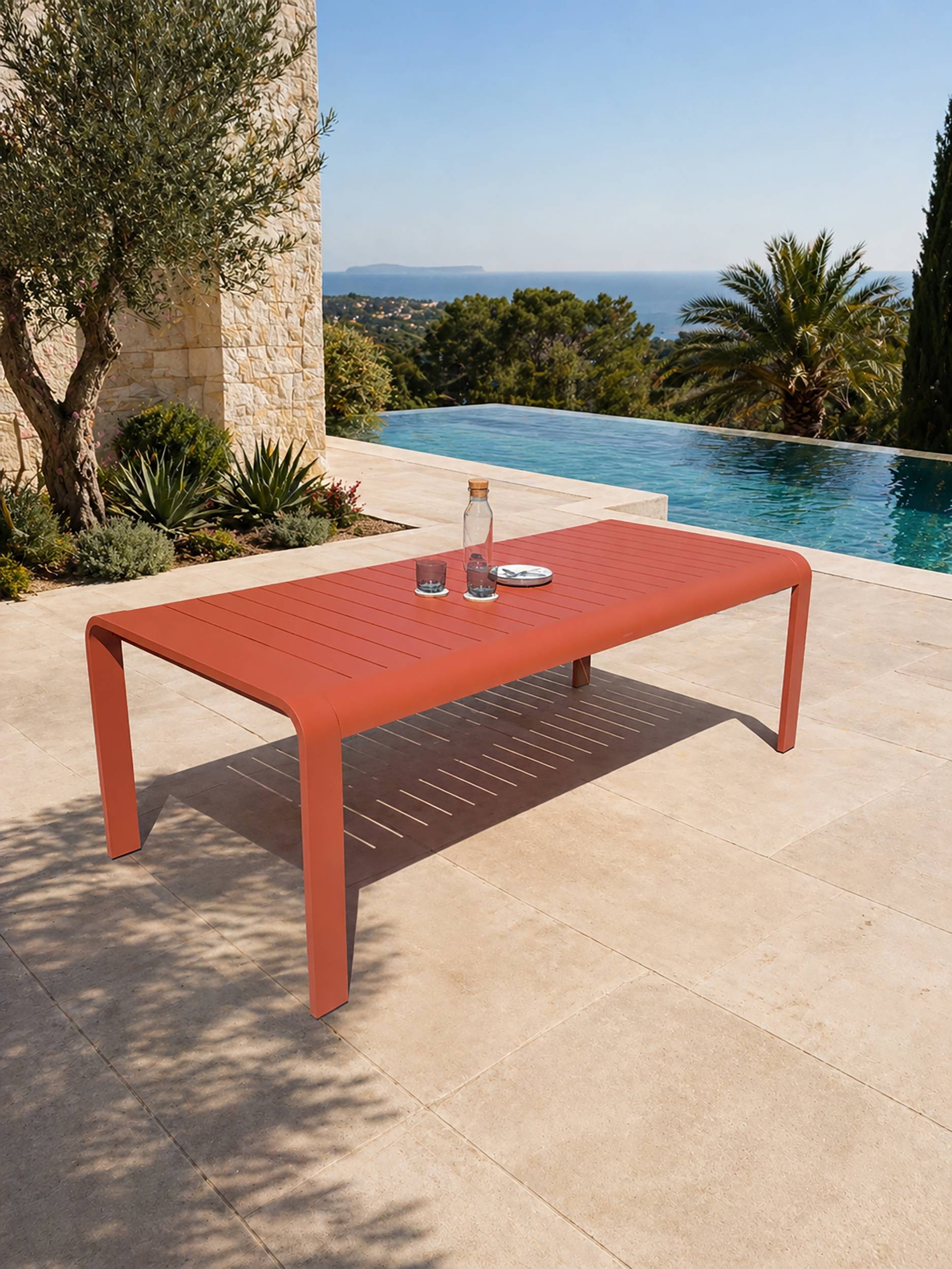 Dcb Garden - Table de jardin en aluminium - Terracotta - HANOI - Image 1