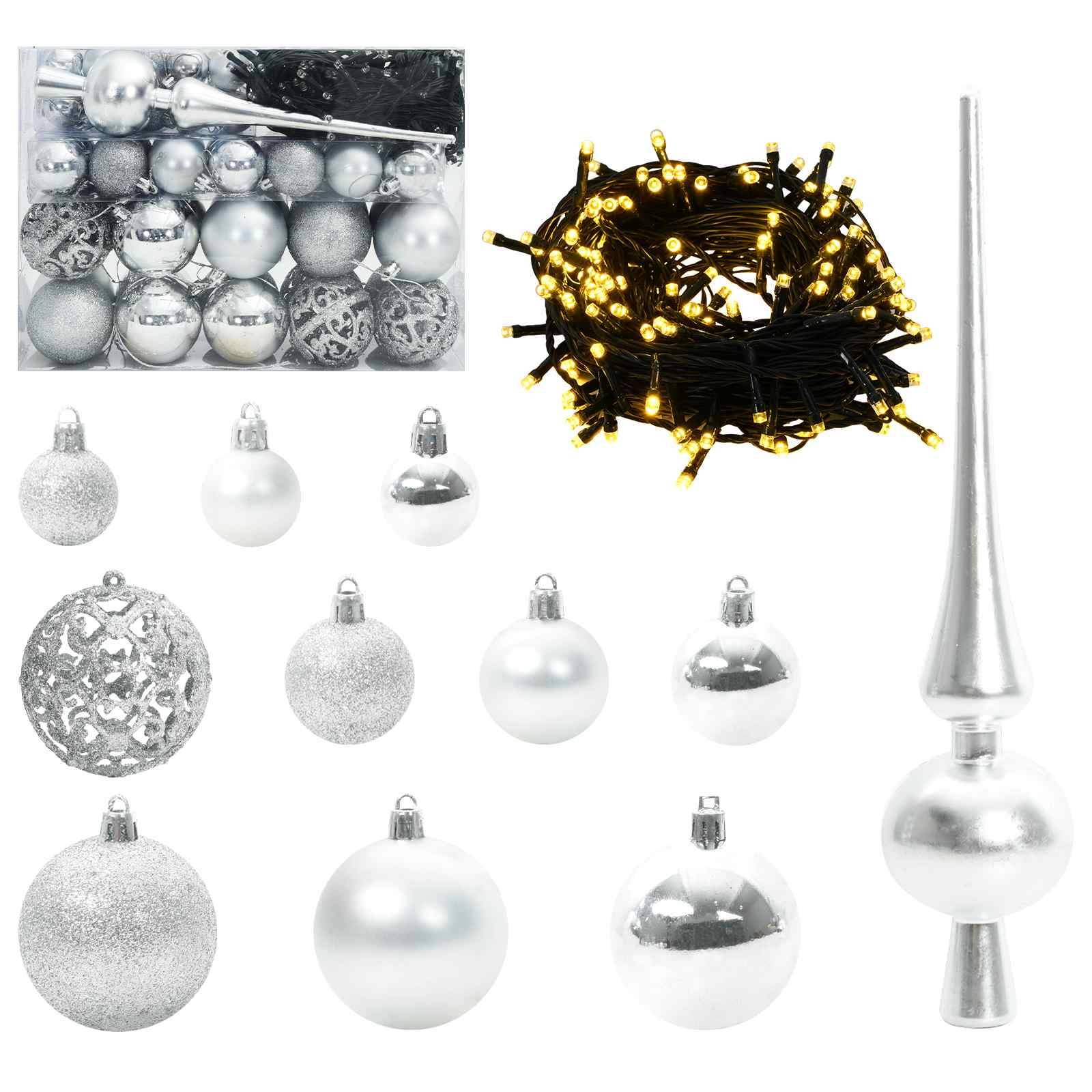 Vidaxl - Sapin de Noël artificiel avec 150 LED Blanc 150 cm PVC et Acier vidaXL 3426808 - Image 7