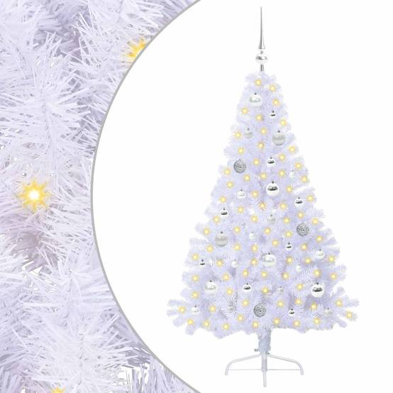 Vidaxl - Sapin de Noël artificiel avec 150 LED Blanc 150 cm PVC et Acier vidaXL 3426808 - Image 2