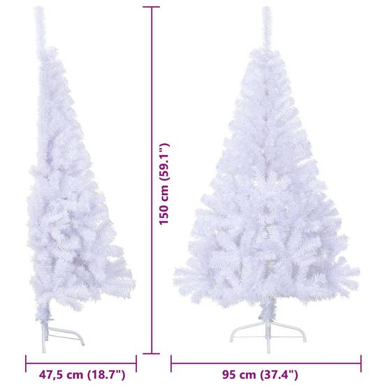 Vidaxl - Sapin de Noël artificiel avec 150 LED Blanc 150 cm PVC et Acier vidaXL 3426808 - Image 3