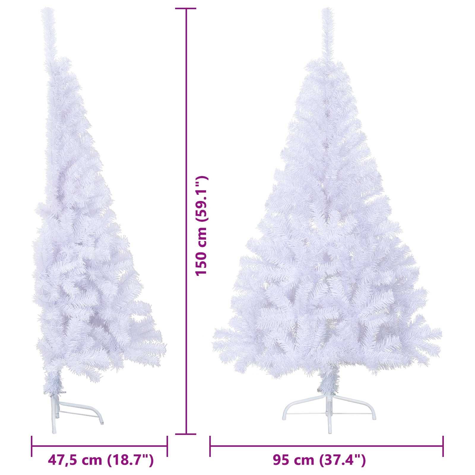 Vidaxl - Sapin de Noël artificiel avec 150 LED Blanc 150 cm PVC et Acier vidaXL 3426808 - Image 3