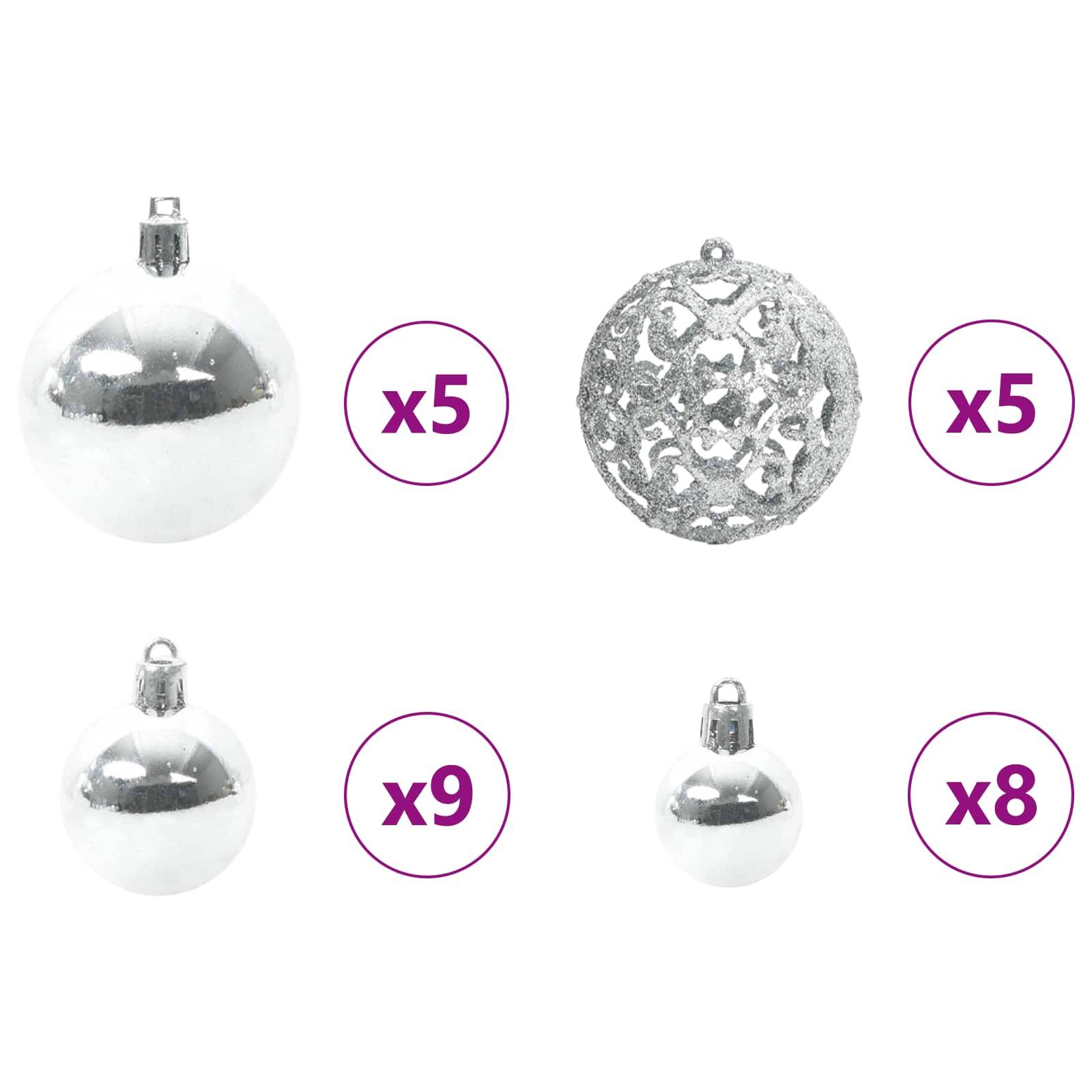 Vidaxl - Sapin de Noël artificiel avec 150 LED Blanc 150 cm PVC et Acier vidaXL 3426808 - Image 9