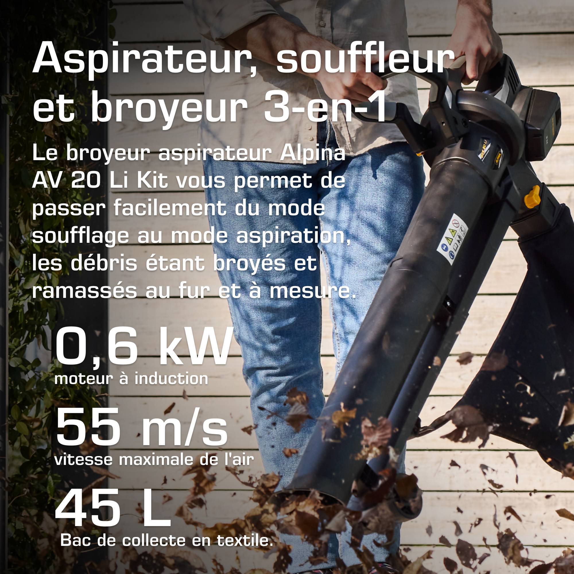 Alpina - Tronçonneuse électrique ACS 200 ET (16"), Moteur puissant 2000 W, Guide 40 cm, tension de chaîne sans outil, ergonomique - Alpina - Image 2