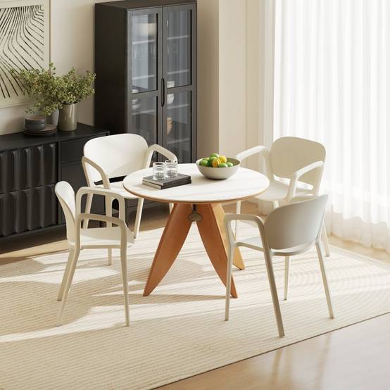 ComfortXL - Lot de 4 Chaises de Jardin Plastique Empilables Terrasse Fauteuils Extérieur Blanc - ComfortXL Outdoor Living - Image 8