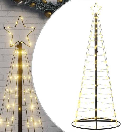 Vidaxl - Sapin de Noël à LED 200 LED blanc chaud 180 cm vidaXL 4016448 - Image 1