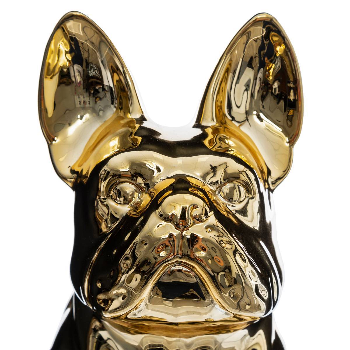 Atmosphera - Chien buldog Eden H.22cm céramique or - Atmosphera Créateur d'intérieur - Image 2