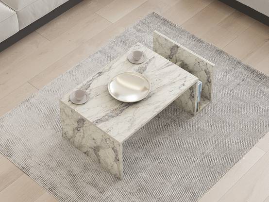 Habitat Et Jardin - Table Basse En Bois "memo" - 86 X 50 X 32 Cm - Marbre Freesia -hanah Home - Image 4