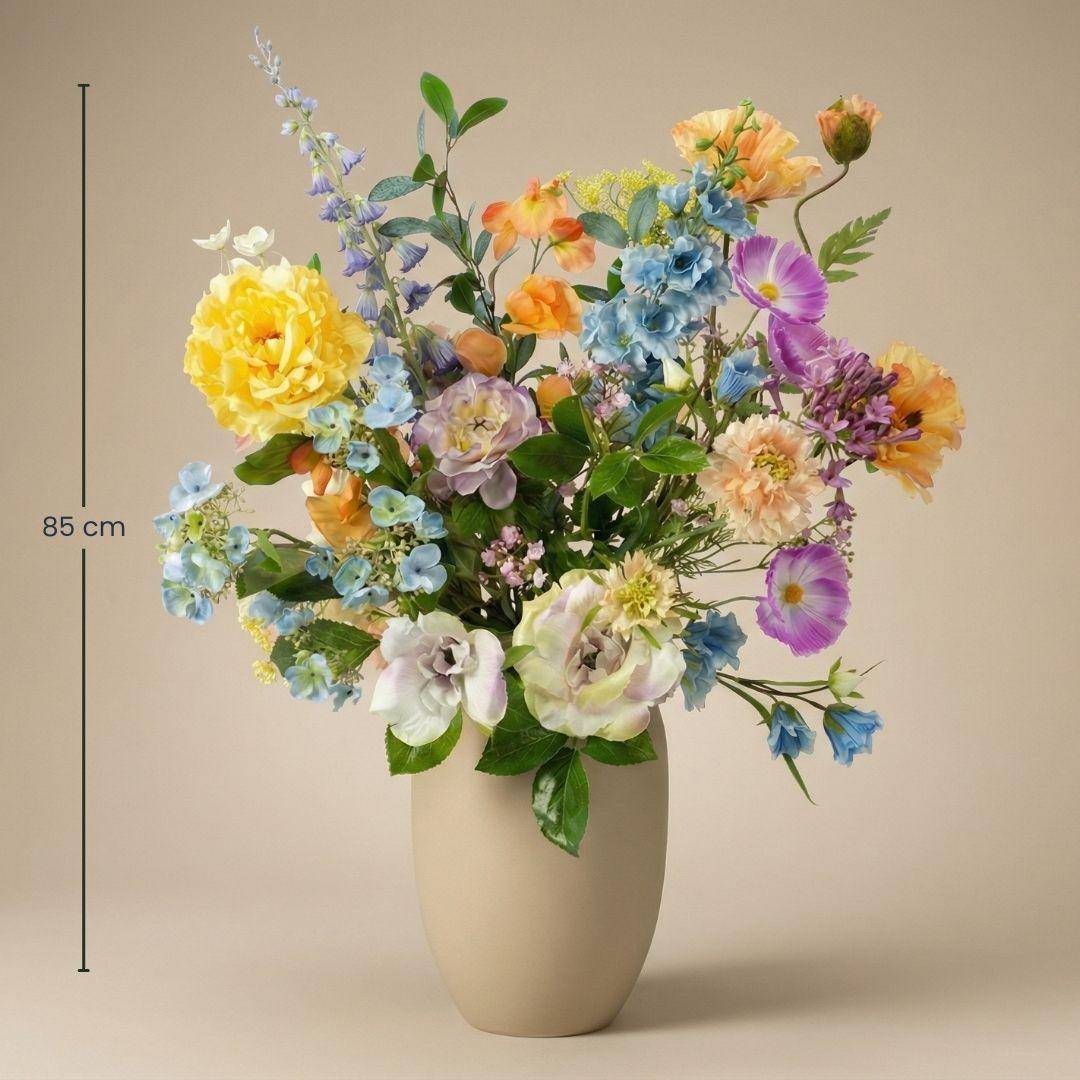 Bouquet de fleurs artificielles printemps doux - 18 tiges - Ø10cm - Plante artificielle - Image 3