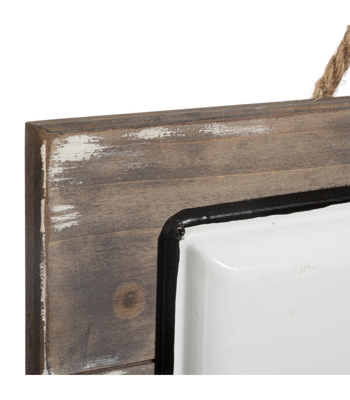 Plaque décorative en Bois et Métal céramique avec Citation 40 x 30 cm - Image 2