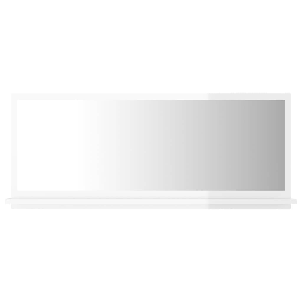 Miroir de salle de bain 90 x 10,5 x 37 cm aggloméré blanc brillant - Image 2