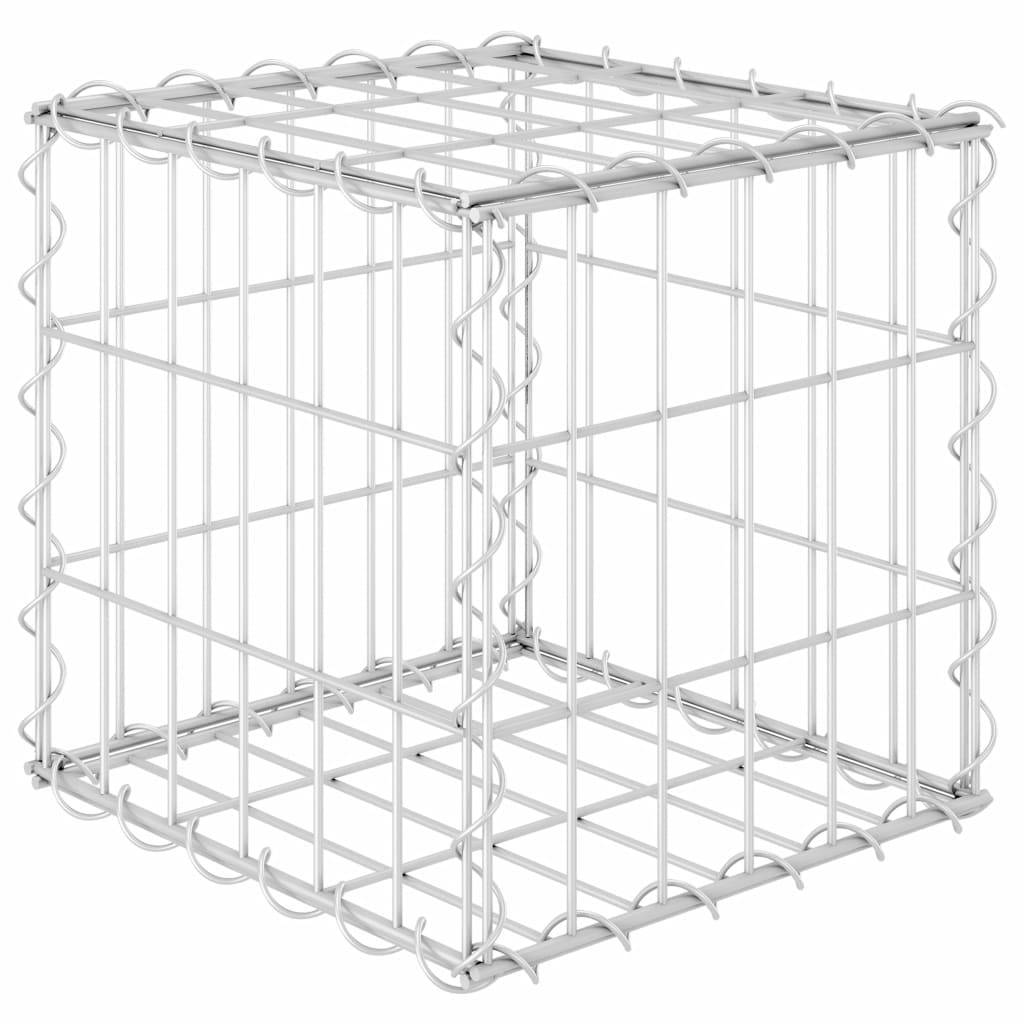 Jardinière lit surélevé plantes fleurs jardin cube à gabion 30 x 30 x 30 cm fil d'acier - Image 1