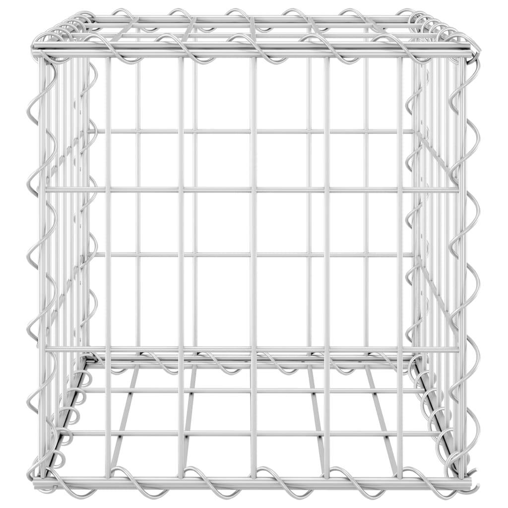 Jardinière lit surélevé plantes fleurs jardin cube à gabion 30 x 30 x 30 cm fil d'acier - Image 2