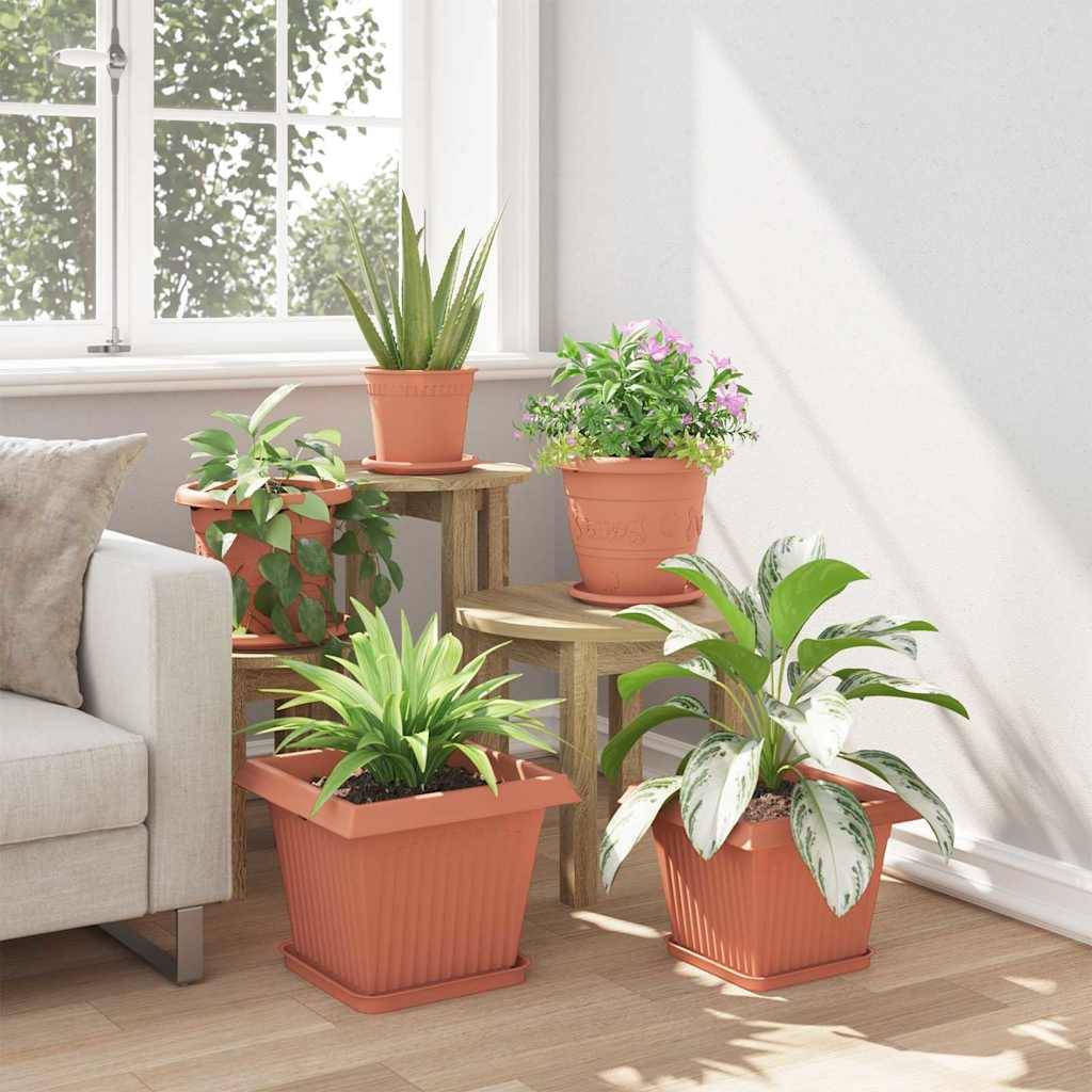 Vidaxl - Pots de plantes 24 pc Rouge brique Plastique vidaXL 3403308 - Image 5